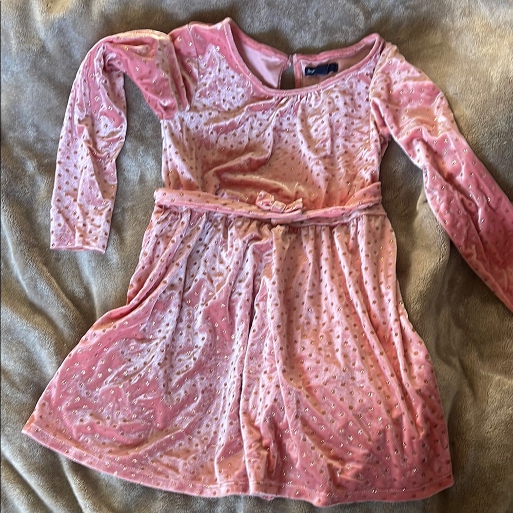 GAP Pink and Gold Dress with Crew Neck